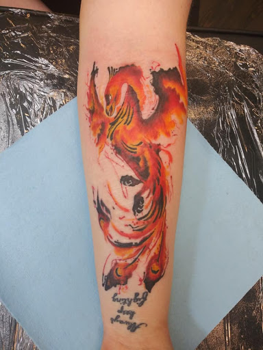 Explore b tattoo ideas, creative tattoo ideas in Mckinney, available at Borrowed Time Fine Art Gallery Tattoo Shop