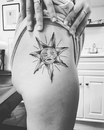 Explore shoulder tattoo ideas for men, creative tattoo ideas in Traverse City, available at Pinups & Needles