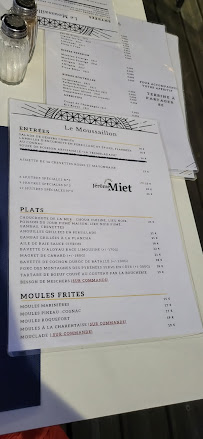 Menu / carte de Le Moussaillon à Meschers-sur-Gironde