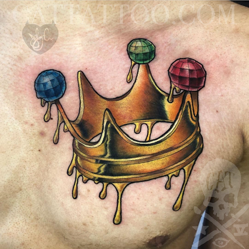 Explore halloween tattoo ideas for men, creative tattoo ideas in Addison, available at Cat Tattoo