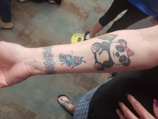 Explore family arm sleeve tattoo ideas, creative tattoo ideas in Bullhead City, available at Belton Tattoo