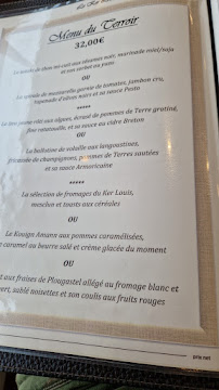 Restaurant Le Ker Louis à Perros-Guirec (le menu)