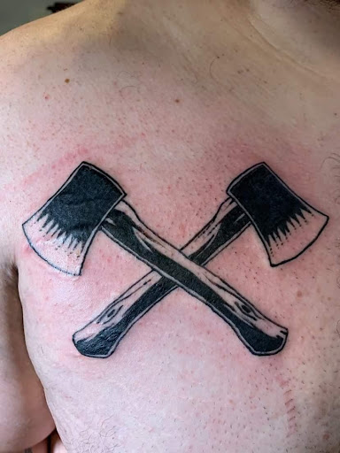 Explore maple leaf tattoo ideas, creative tattoo ideas in Kansas City, available at Steel Panther Tattoo