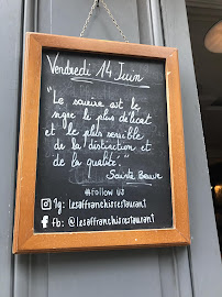 Menu / carte de Les Affranchis à Paris