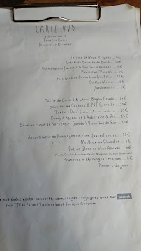 Bistro Vingt Vins d'Art à Paris (la carte)