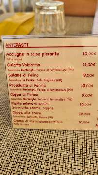 Menu / carte de Ostaria äd 'na volta à San Michele De' Gatti