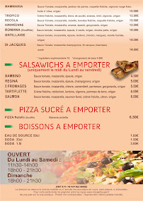 Pizzeria La Salsa à Thieux carte