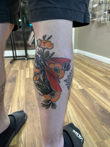 Explore good omens tattoo ideas, creative tattoo ideas in Albuquerque, available at Albuquerque Ink tattoo College Plaza