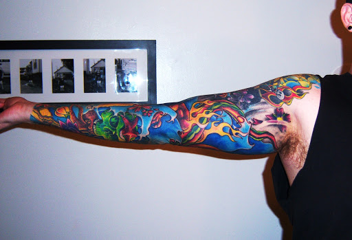 Explore dog love tattoo ideas, creative tattoo ideas in Hebron, available at Explosive Ink Tattoo