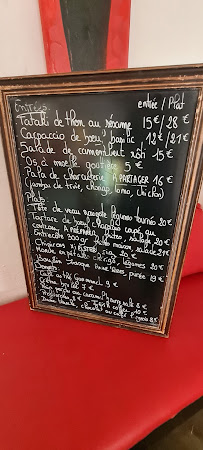 Restaurant la table des Docks à Biarritz (le menu)