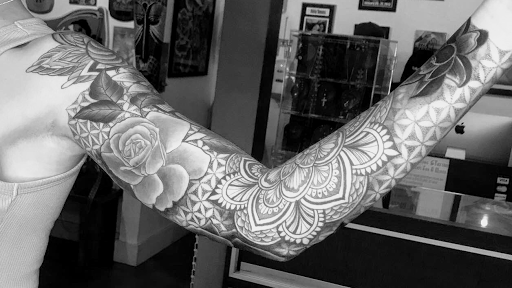 Explore arch angel tattoo ideas, creative tattoo ideas in Miami, available at Miami Tattoo & Co Midtown