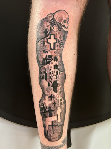 Explore trinidad tattoo ideas, creative tattoo ideas in Chicago, available at Ageless Arts Tattoo and Body Piercing