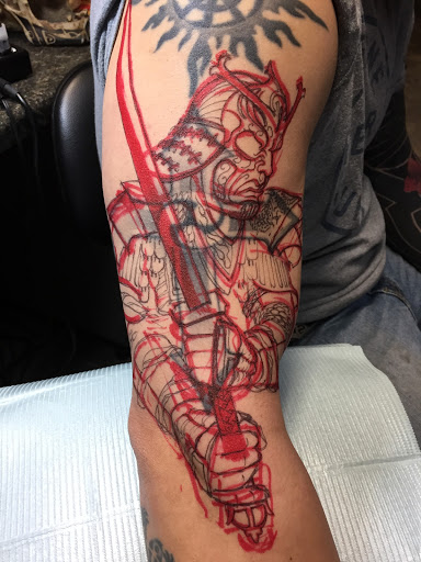 Explore fishing tattoo ideas for females, creative tattoo ideas in Wilmington, available at Wildcard Studios
