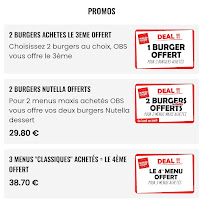 Menu / carte de Original Burger Store Blois (Restaurant franchisé) à Blois