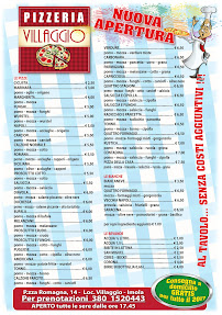 Carte du Pizzeria Villaggio à Imola