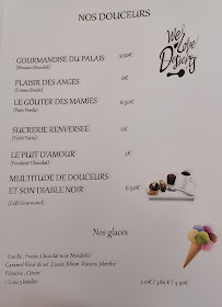 Restaurant français Le Nid de Mirabelle à Baudrémont (la carte)