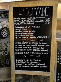 Restaurant l'Olivade à Le Luc carte
