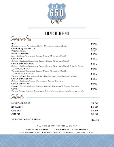 Route 650 Cafe