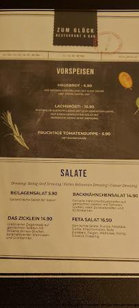 Zum Glück - Restaurant & Bar à Wolfenbüttel menu