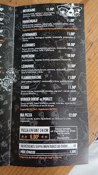 Menu du Ma Pizzeria à Douarnenez