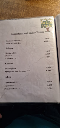 Restaurant Gasthaus zur Linde à Nordhausen (la carte)