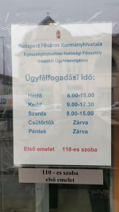 Egészségbiztosítási Pénztár Szakigazgatási Szerve - Gödöllő