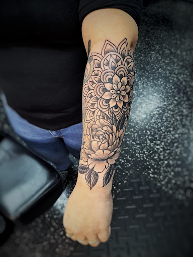 Explore honeycomb tattoo ideas, creative tattoo ideas in Fort Myers, available at Loyal 2 The Coil Tattoos & Piercings (Edison Mall Location Entrance F)