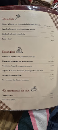 Restaurant italien Antica Osteria Paverno à Marano di Valpolicella (le menu)