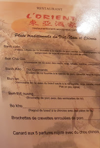 Menu / carte de Restaurant L'Orient à Lorient