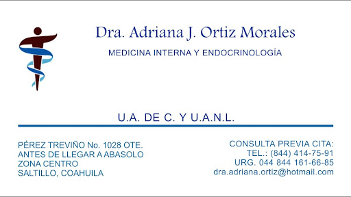 Dra. Adriana J. Ortiz Morales Endocrinólogo e Internista Saltillo