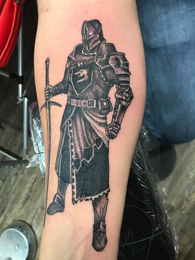 Explore inner elbow tattoo ideas, creative tattoo ideas in Norman, available at Main Street Tattoos