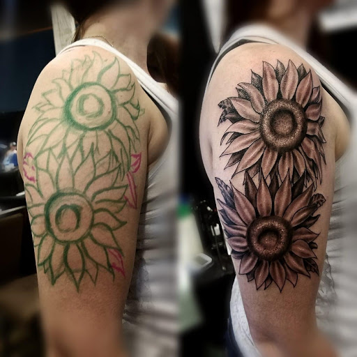 Explore simple line tattoo ideas, creative tattoo ideas in Roanoke, available at Saint Cecilias Art Studio
