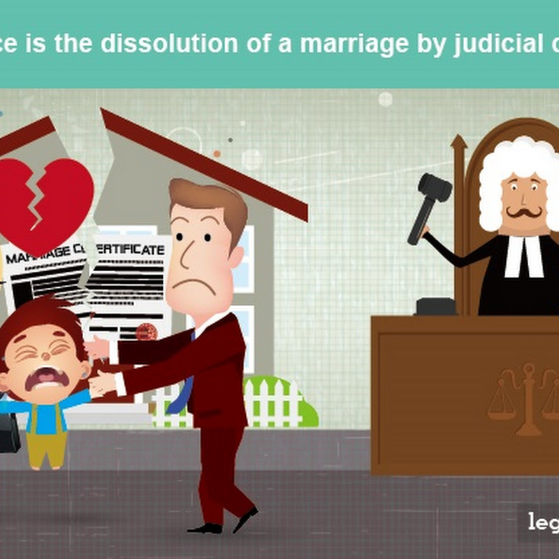 The legal dissolution of a marriage..