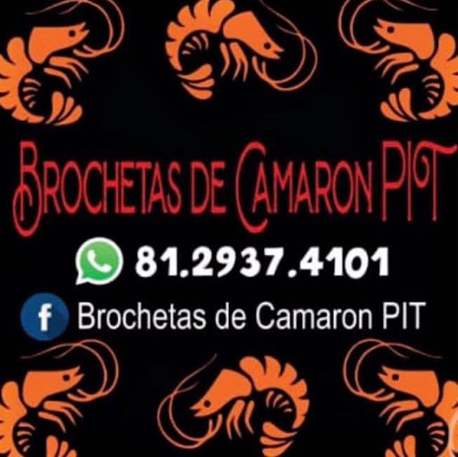 Brochetas de camaron pit