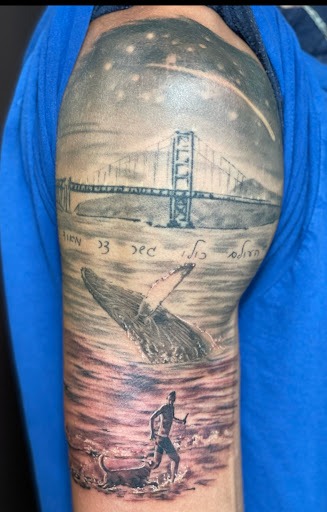 Explore chef knife tattoo ideas, creative tattoo ideas in Seaside, available at Creative Visions Ink Tattoo & Body Piercing Studio - Call for Appointment