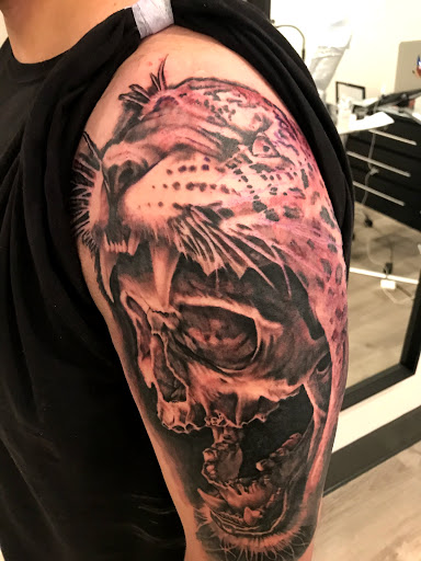 Explore st christopher tattoo ideas, creative tattoo ideas in Norcross, available at JP Alfonso Studios