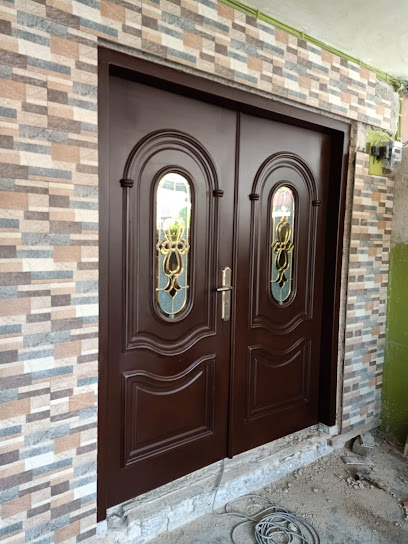Vanchmark pine Solid wooden door pintu kayu