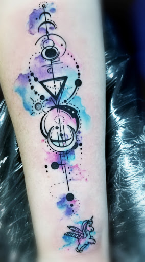 Explore mother son tattoo ideas, creative tattoo ideas in Benton, available at Spectrum Tattoo