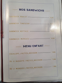 Dar Djerba Restaurant à Saint-Ouen-sur-Seine menu