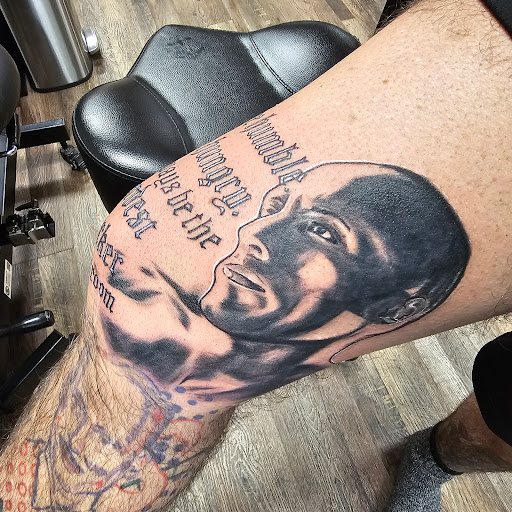 Explore husband and wife matching tattoo ideas, creative tattoo ideas in Traverse City, available at Pinups & Needles