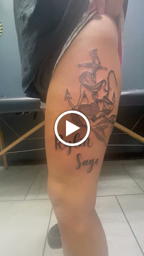 Explore moon and star tattoo ideas, creative tattoo ideas in Foley, available at Symbolic Ink Tattoo Studio