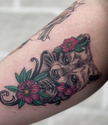 Explore female sleeve tattoo ideas, creative tattoo ideas in Holly Ridge, available at Evolution Tattoo Studio