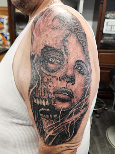 Explore guy back tattoo ideas, creative tattoo ideas in Pittsfield, available at Detail and Color Tattoo