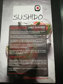 Sushido à Reims menu