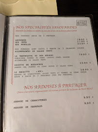 Menu du Restaurant l'Ecuelle à Aix-les-Bains