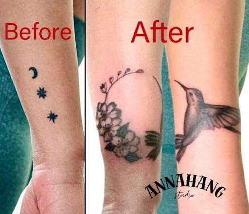 Explore fairy garden tattoo ideas, creative tattoo ideas in Garden Grove, available at Anna Hang Tattoo