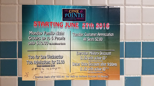 Movie Theater «Cinepointe 6 Theaters», reviews and photos, 151 12th St, Ogden, UT 84404, USA