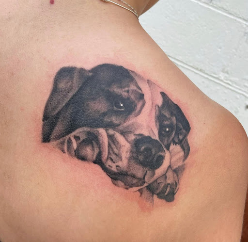 Explore leg tattoos ideas for men, creative tattoo ideas in New Baltimore, available at Artisanacht Tattoo Company