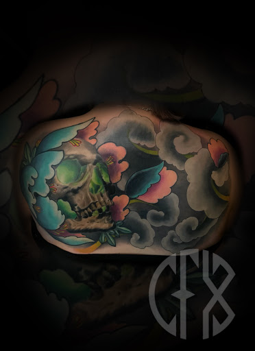 Explore katana tattoo ideas, creative tattoo ideas in Addison, available at Cat Tattoo