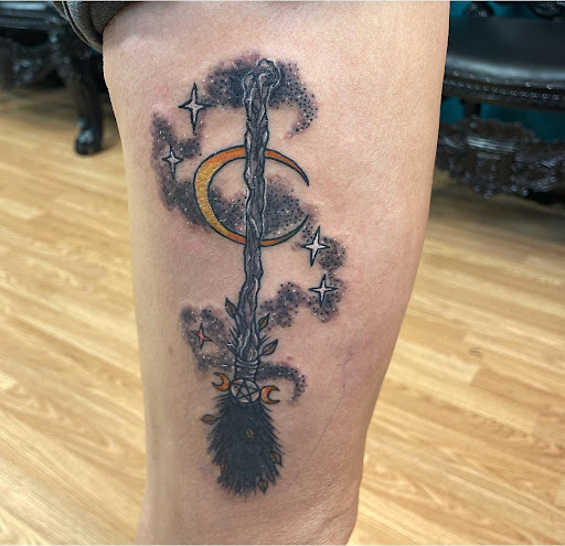 Explore world traveler tattoo ideas, creative tattoo ideas in Syracuse, available at Goblins Den Tattoo